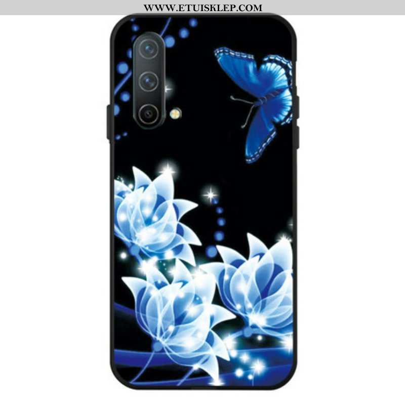 Etui do OnePlus Nord CE 5G Motyle I Niebieskie Kwiaty